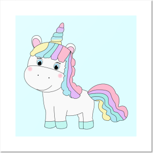 Kawaii Unicorn Posters and Art